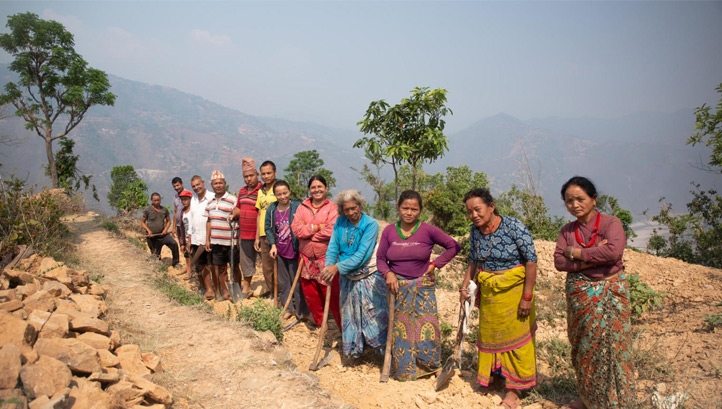 Pictured: Residents of Birtadeurali in Nepal Image: WaterAid/ Mani Karmacharya